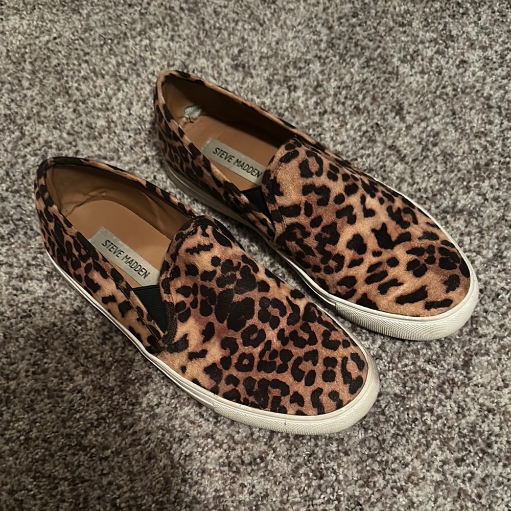 Steve Madden Leopard Slip-On Shoes